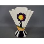 Lorna Bailey - a Lorna Bailey fan vase in The Poplars design,