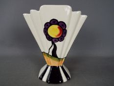 Lorna Bailey - a Lorna Bailey fan vase in The Poplars design,