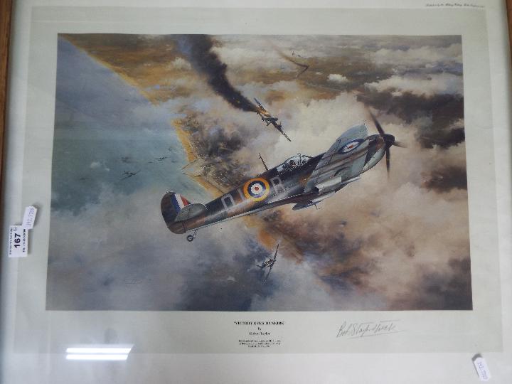 Four aviation related prints comprising 'Victory Over Dunkirk' after Robert Taylor, - Image 2 of 5