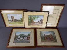 John Platts - four watercolours by John Platts depicting various UK scenes,