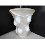 Lalique - A Lalique 'St Francois' pattern opalescent glass vase c.1930's, marked R.