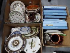 Lot to include a quantity of collector plates, calendar plates and similar, three boxes.
