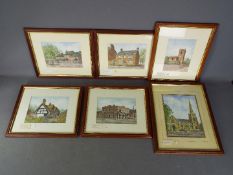 A collection of watercolours by local artist John Platts, to include St Anne's Church Sale,