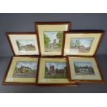 A collection of watercolours by local artist John Platts to include Rostherne Village,