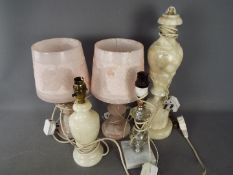 A collection of table lamps.