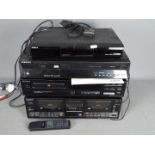 Lot to include a Sony CD Player model CDP-313, a Sony twin tape deck model TC-W230,