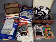 A mixed lot to include paperweights, Old Boltonians cufflinks,