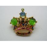 Butler & Wilson - a Butler & Wilson stone set brooch in the form of a crown,