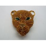 Butler & Wilson - a Butler & Wilson stone set brooch in the form of a leopard's head,