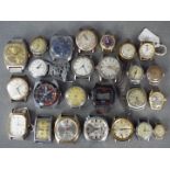 A collection of various, vintage, wristwatch heads, lady's and gentleman's.