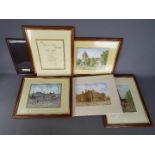 John Platts - four watercolours by John Platts depicting various UK scenes,