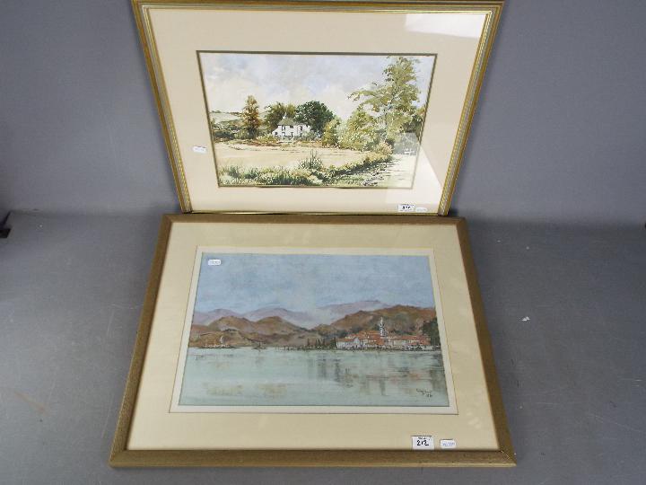 Two works by Don McLaren comprising a watercolour of Staveley Cumbria signed lower right and dated