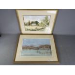 Two works by Don McLaren comprising a watercolour of Staveley Cumbria signed lower right and dated