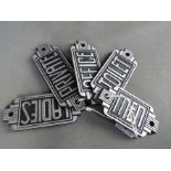 Five Art Deco style wall or door plaques