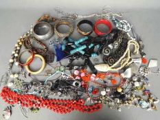 A collection of costume jewellery, some