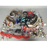 A collection of costume jewellery, some