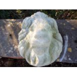 Garden Stoneware - a Lion's Head wall plaque,