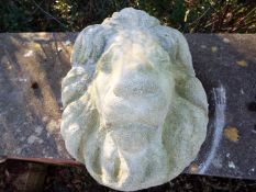 Garden Stoneware - a Lion's Head wall plaque,