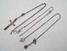 Three silver necklaces