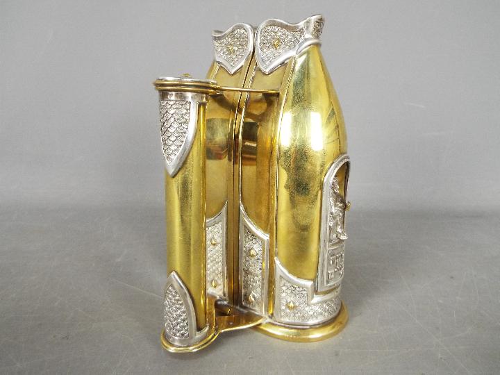 A limited edition, Yossi Swed, brass and silver Judaica Tzedakah (charity box), - Image 3 of 13