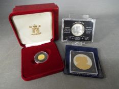 A Royal Mint, Niue, 1994 $25 gold proof coin, 1.2 grams .999 fineness, John F.