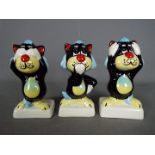 Lorna Bailey - three Lorna Bailey cats entitled Speak,