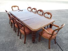 An extending boardroom or dining table.