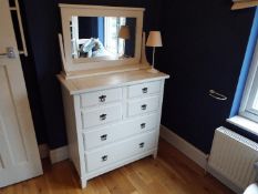 A vanity chest of drawers,