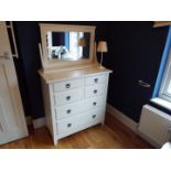 A vanity chest of drawers,