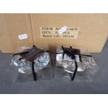 Unused Retail Stock - Eleven crystal tealight holders in original packaging by Luna,