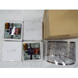 Unused Retail Stock - Two boxed silver coloured light shades and four sets of three decorative,