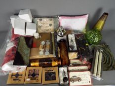 Unused Retail Stock - A mixed lot to include candles, folding walking sticks, vases,
