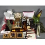 Unused Retail Stock - A mixed lot to include candles, folding walking sticks, vases,
