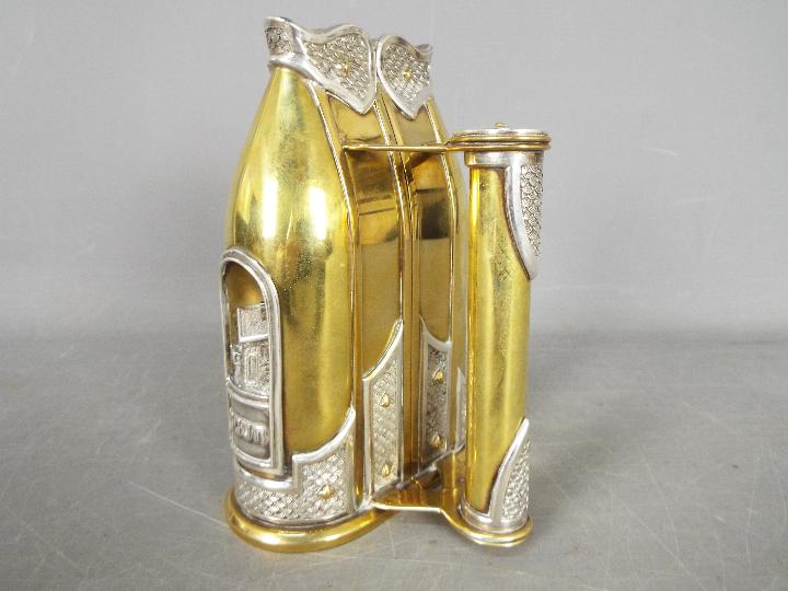 A limited edition, Yossi Swed, brass and silver Judaica Tzedakah (charity box), - Image 4 of 13