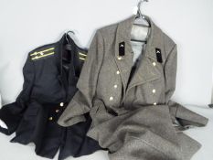A Russian Naval jacket and overcoat (approximately 50 cm across the chest).