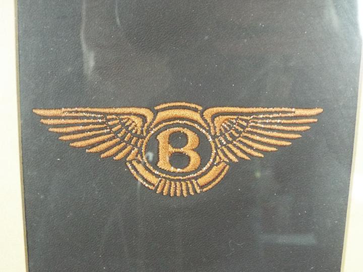 A framed leather Bentley car sign - Image 3 of 3