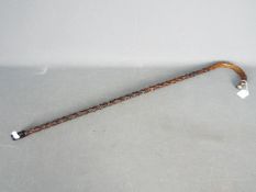 A good quality walking stick with silver mount (hallmarks unclear)