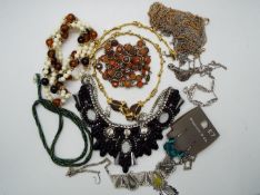Costume Jewellery - a collection of costume jewellery to include evening jewellery,