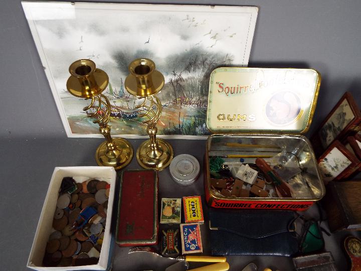 A mixed lot of collectables to include cigarette cards, coins, flatware (some with silver mounts), - Image 2 of 6