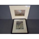 Two hunting related prints comprising a humorous print after Norman Thelwell entitled 'Humane Meet