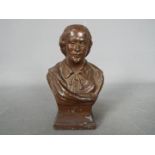 A cast aluminium, novelty money bank in the form of a bust of William Shakespeare,