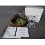 Lot to include a Border Fine Arts figural group 'Family Life' on wooden plinth with certificate of