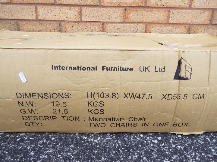 Unused Retail Stock - A box of two oak 'Manhattan' chairs by International Furniture UK Ltd and a - Image 3 of 3