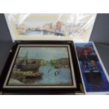A Gina Wright print entitled Evening Departure, signed in pencil to the margin,