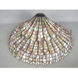 A large Tiffany style light shade, approximately 53 cm diameter.