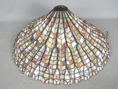 A large Tiffany style light shade, approximately 53 cm diameter.