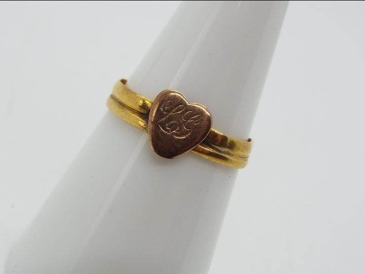 22 ct gold - a hallmarked 22 ct gold wedding band, - Image 3 of 4