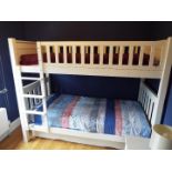 A set of good quality bunk beds, dismantled for transportation.