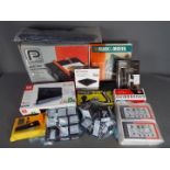 A collection of mixed tools and similar to include electric tile cutter, Black & Decker jigsaw,