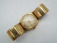 9 ct gold Rotary - a Rotary 9 ct gold case wristwatch, 17 Jewel U.M.